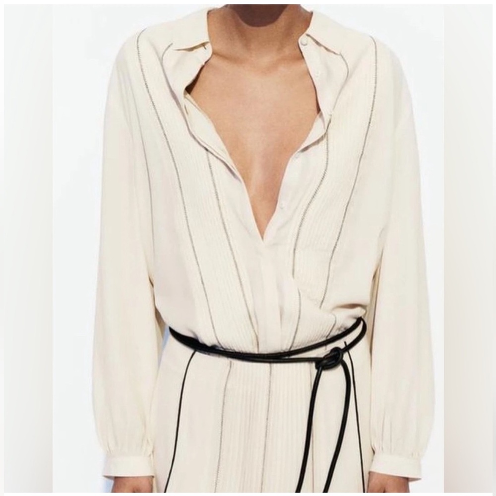 NWT Zara pleated blouse size XS